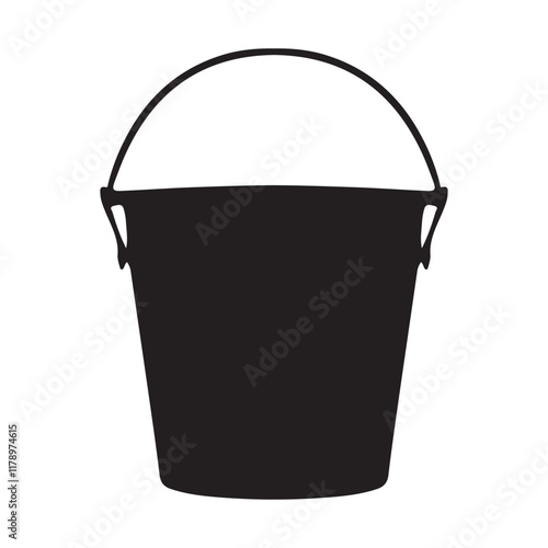 Bucket Silhouette Vector illustration