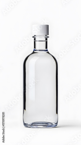 Wallpaper Mural A small clear glass bottle of liquid mock up isolated on white background Torontodigital.ca