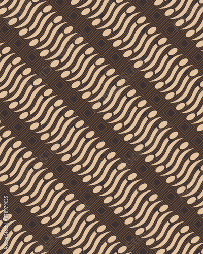 Abstract background of Javanese batik pattern