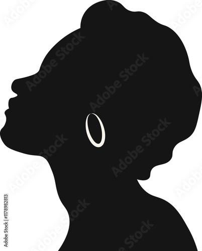 African American Profile. African Americans Silhouette. Black people vector