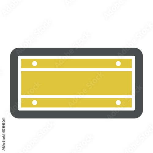license plate icon vector design