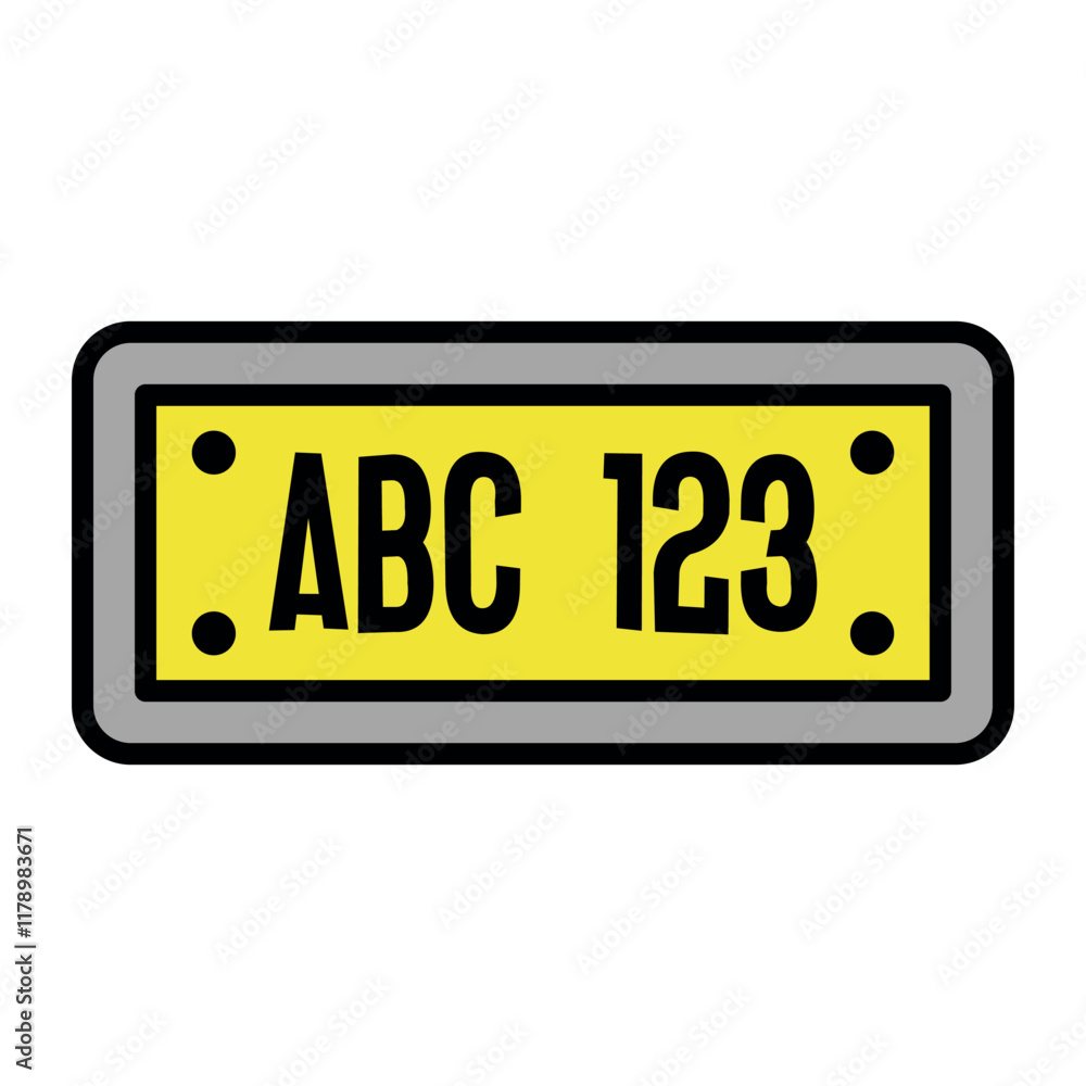 license plate icon vector design license plate icon vector design