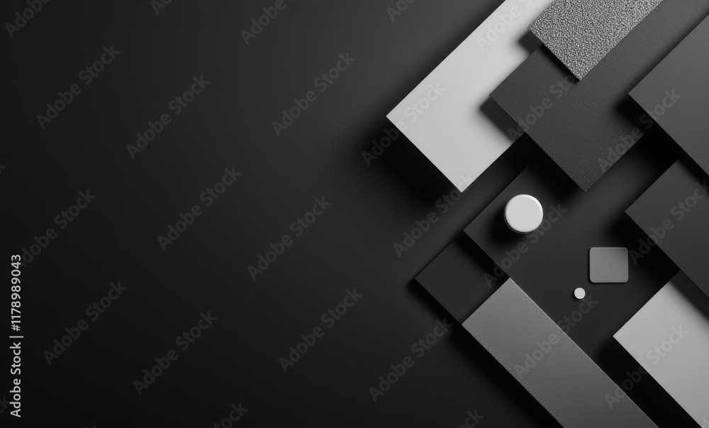 Abstract black and white geometric shapes Abstract black and white geometric shapes