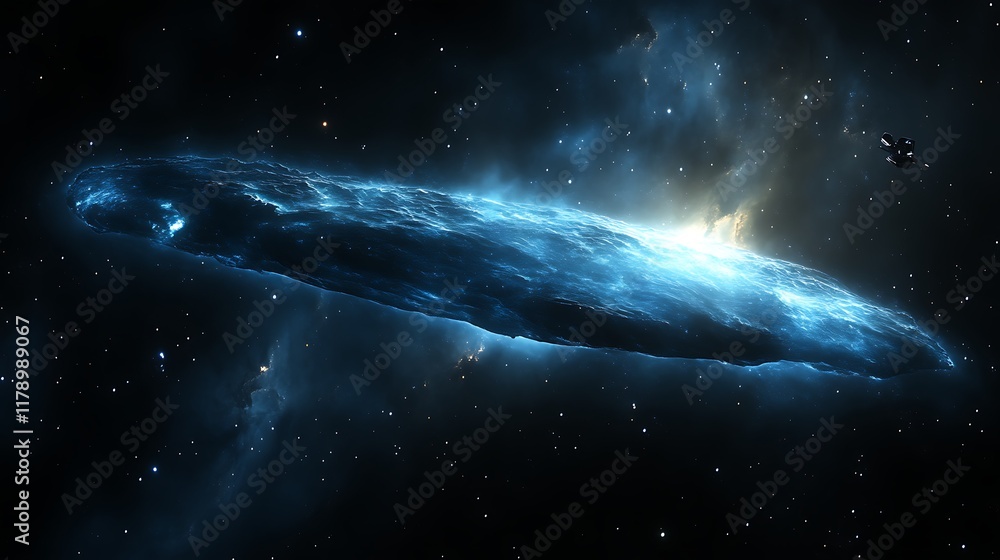 Luminous blue nebula in space. Luminous blue nebula in space.