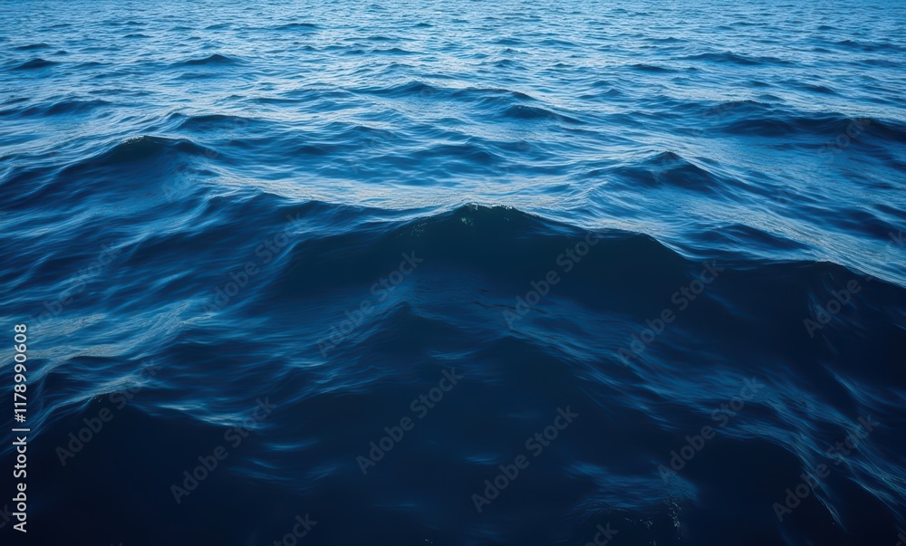 Calm deep blue ocean waves Calm deep blue ocean waves