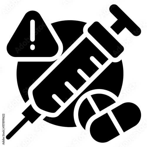 Drug Interaction Icon Black Solid