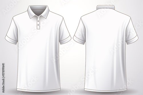 Wallpaper Mural Light White T-Shirt Template: Clean and Minimalist Front and Back Design Mockup Torontodigital.ca