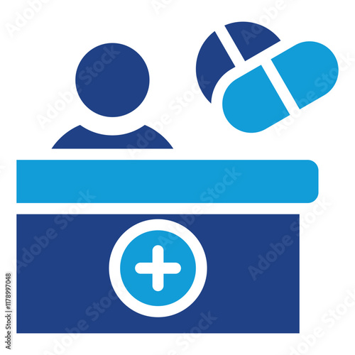 Pharmacist Icon Dual Tone Color