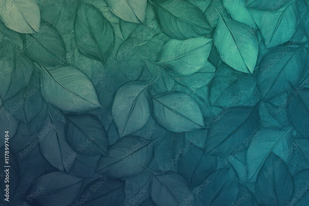 Teal Leaf Background Teal Leaf Background
