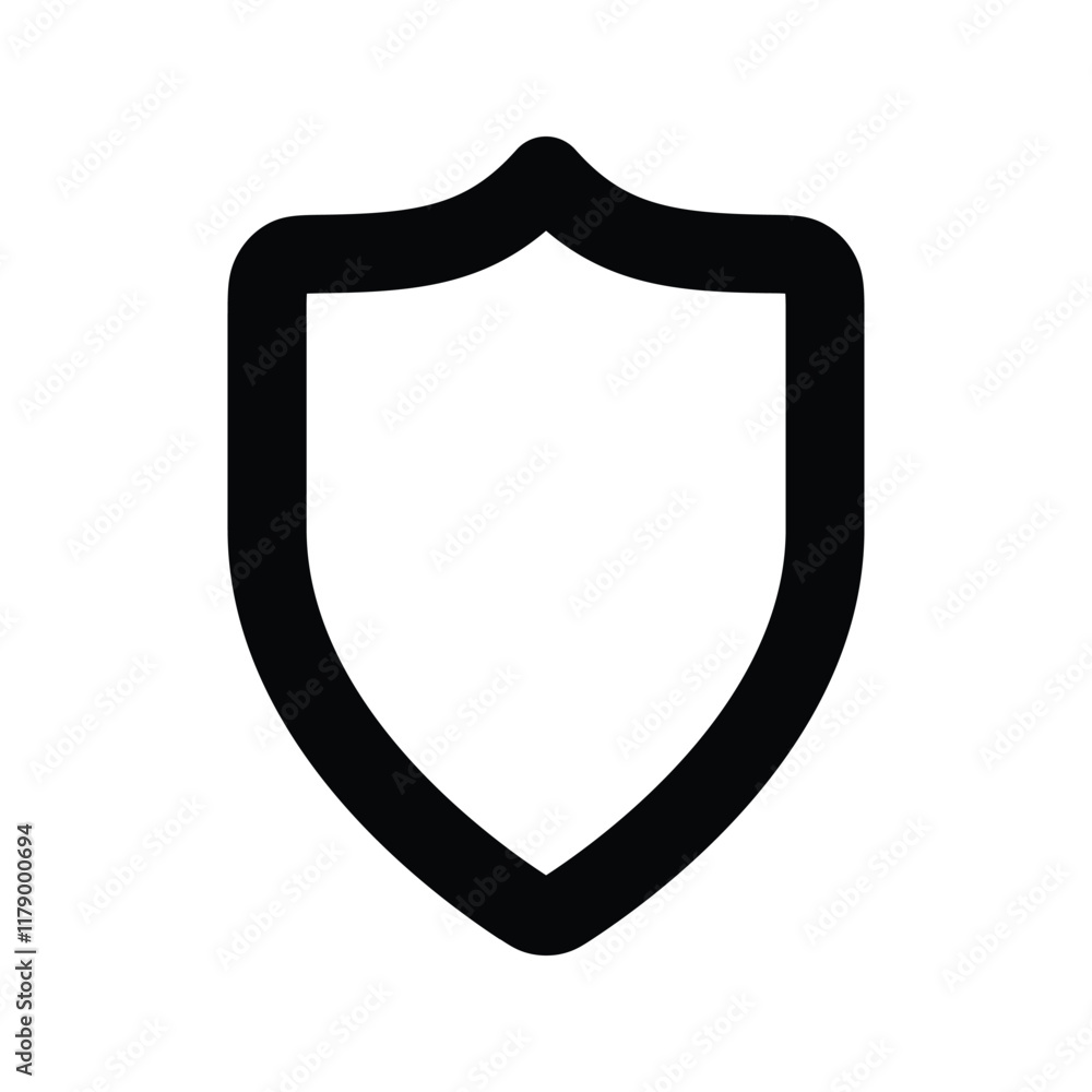 Shield, Protection, Security Vector Icon, Isolated Silhouette Vector Icon. Shield, Protection, Security Vector Icon, Isolated Silhouette Vector Icon.