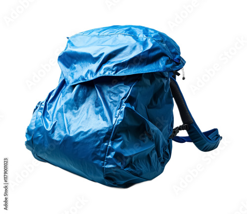 Reliable Backpack Raincover for Wet Weather Isolated on White Background photo