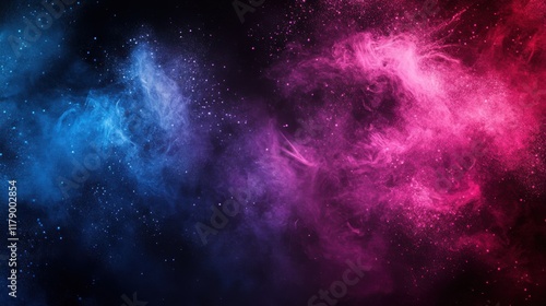Wallpaper Mural Dark gradient background blue magenta pink purple black colors, grainy texture effect, banner poster cover abstract design Torontodigital.ca