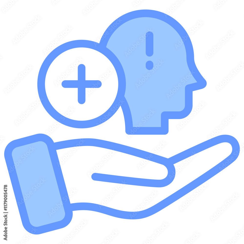 Patient Icon Outline Blue