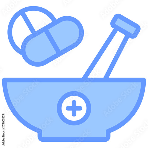 Compounding Icon Outline Blue