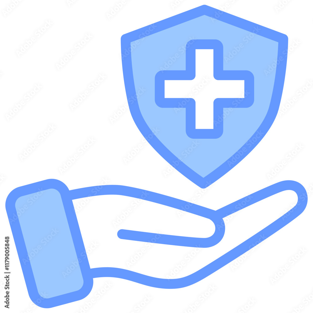 Insurance Icon Outline Blue