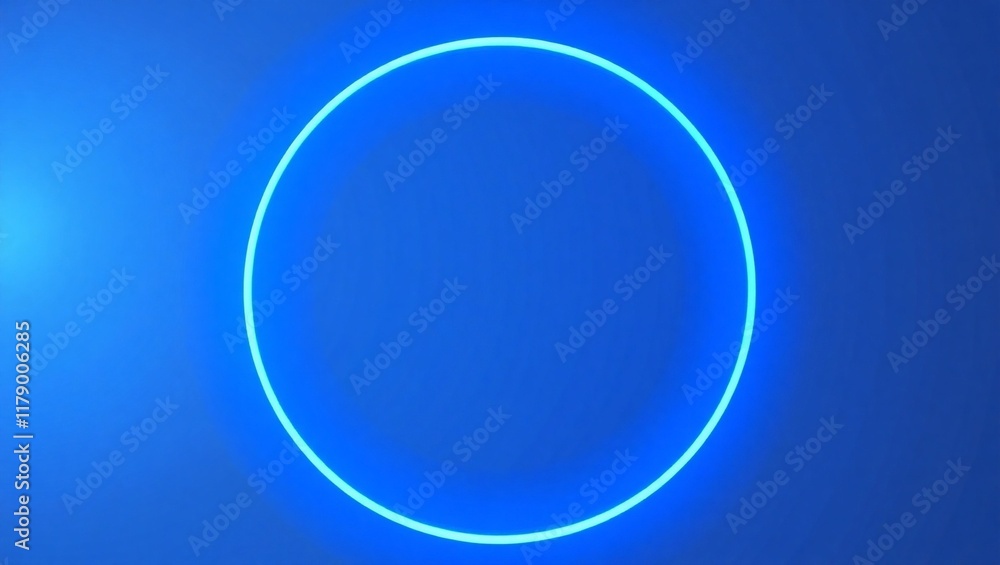glowing neon blue circle in dark, blue big ring, ai generated glowing neon blue circle in dark, blue big ring, ai generated
