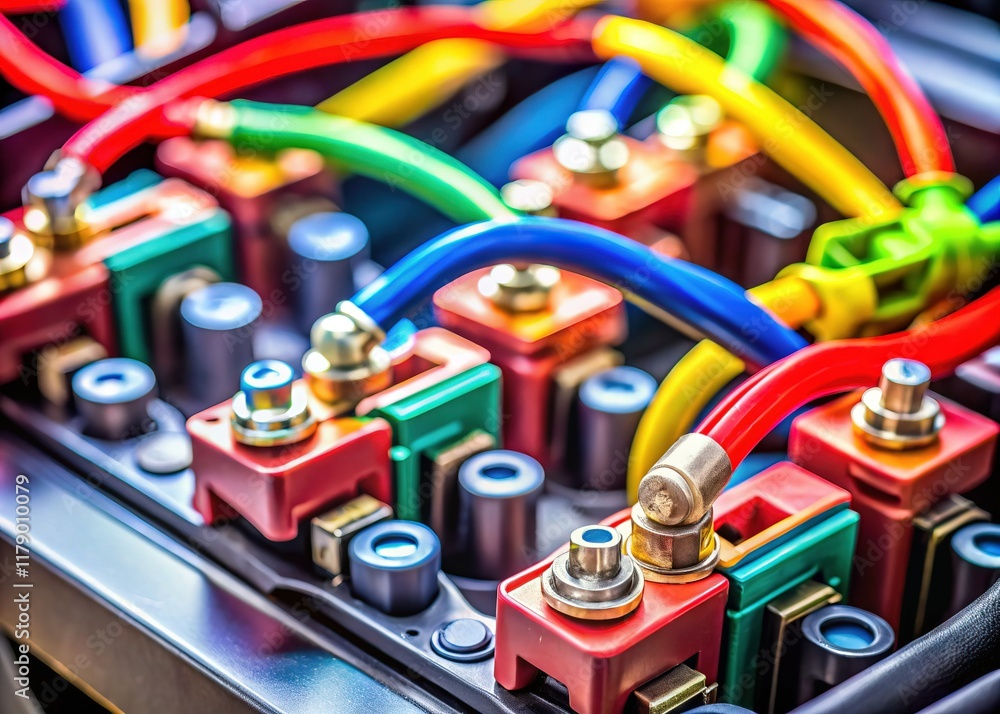 Connecting Battery Terminals: Anode First, Then Cathode – Essential Electrical Wiring Guide Stock Photo Connecting Battery Terminals: Anode First, Then Cathode – Essential Electrical Wiring Guide Stock Photo