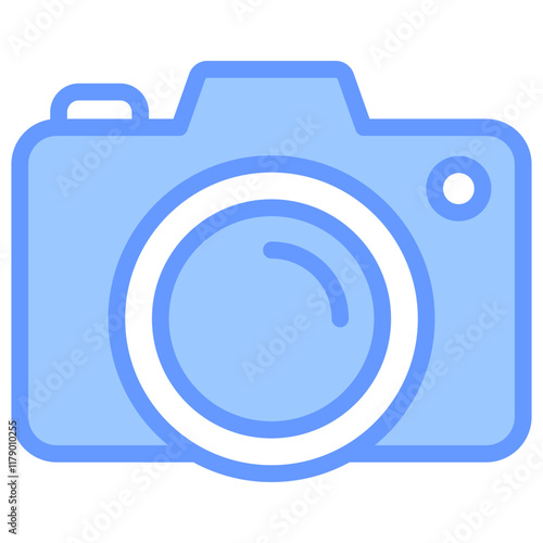 Camera Icon Outline Blue