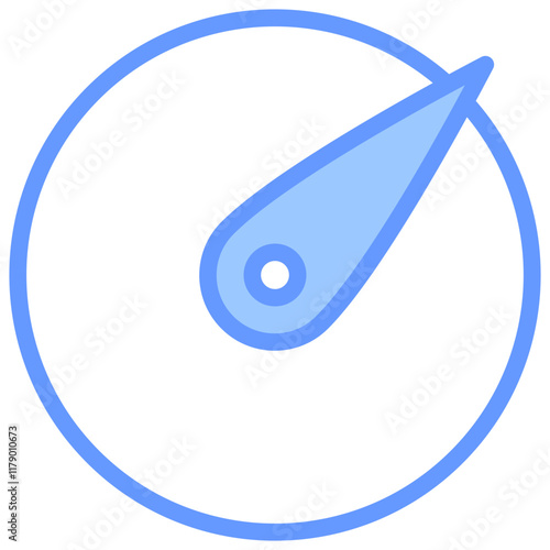 Saturation Icon Outline Blue