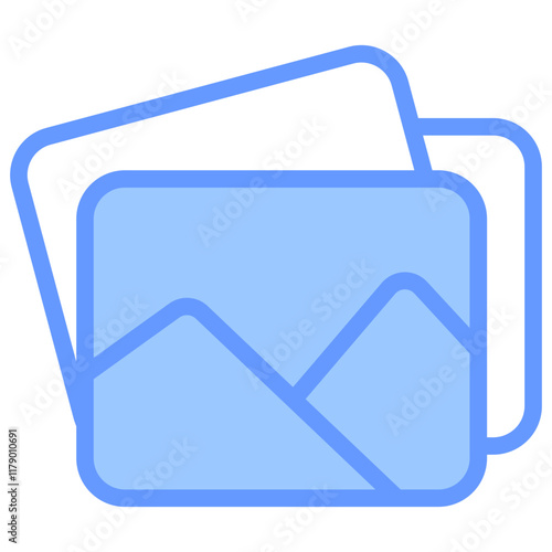 Gallery Icon Outline Blue