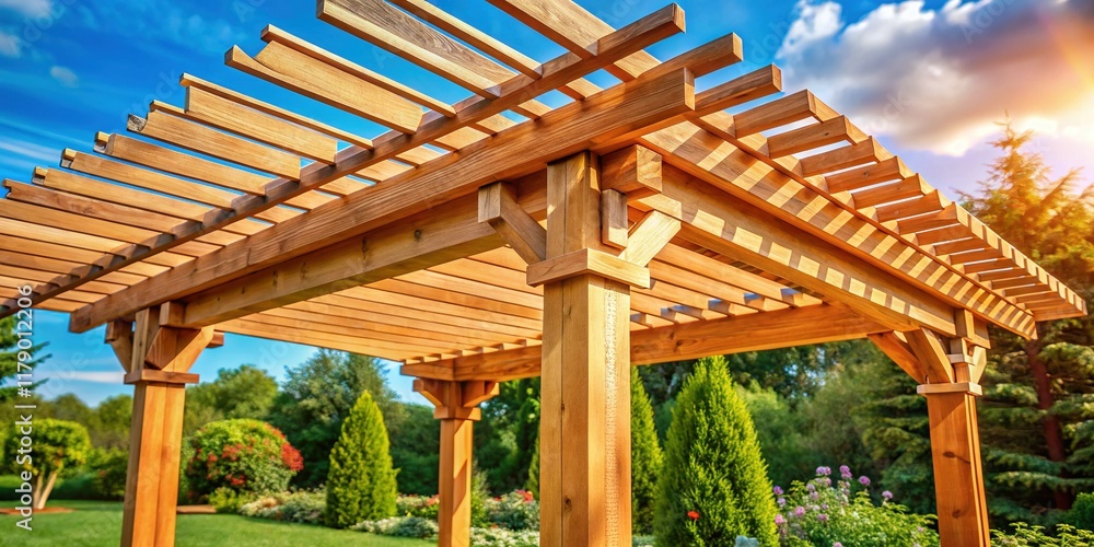 DIY Garden Pergola Construction: A Step-by-Step Guide with Ample Copy Space DIY Garden Pergola Construction: A Step-by-Step Guide with Ample Copy Space