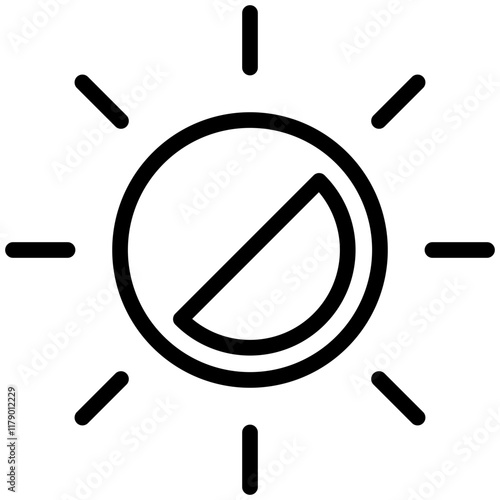 Contrast Icon Outline