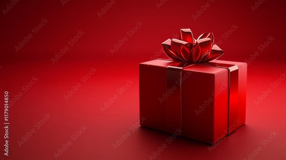 Obraz premium red gift box