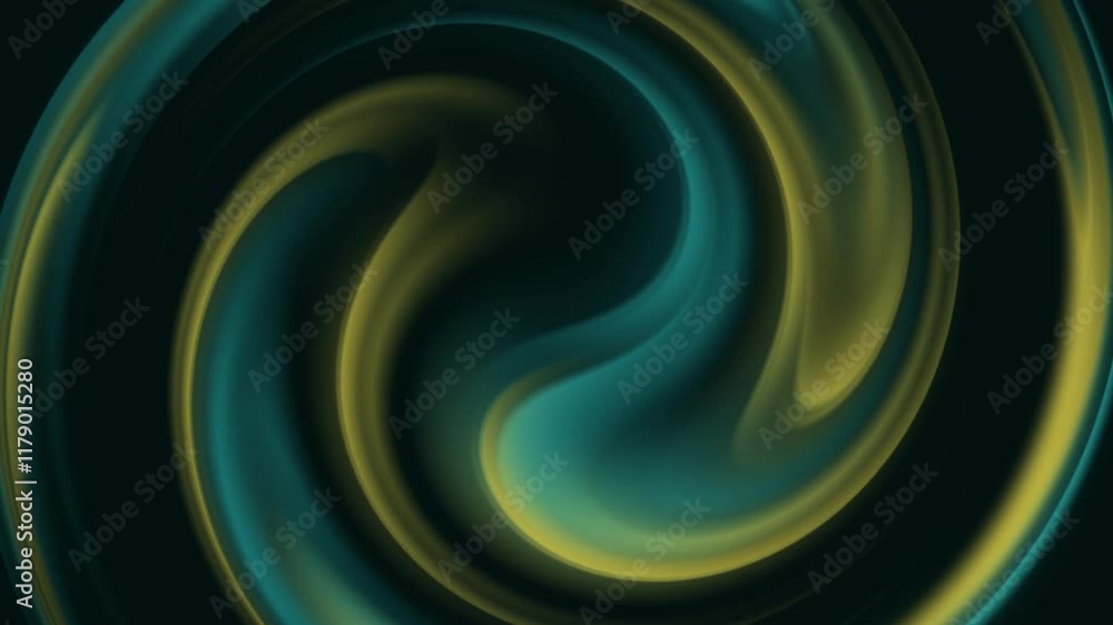 dark turquoise background with yellow swirl abstract gradient 4K seamless loop animation dark turquoise background with yellow swirl abstract gradient 4K seamless loop animation