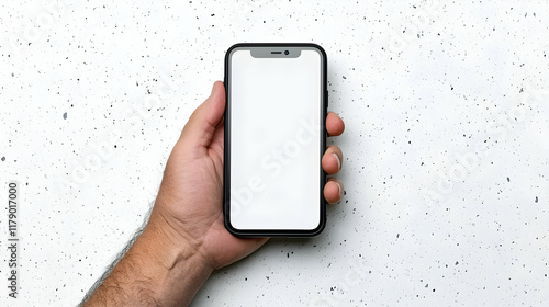 A hand with a smartphone mockup photo