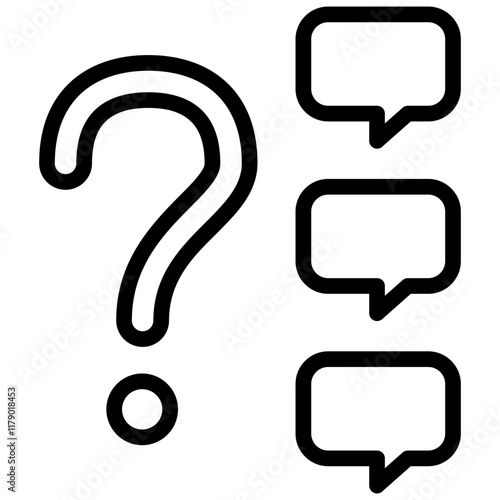 Open Ended Icon Outline