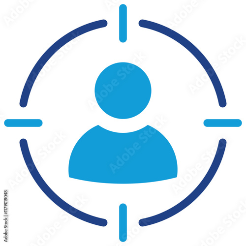 Target Audience Icon Dual Tone Color