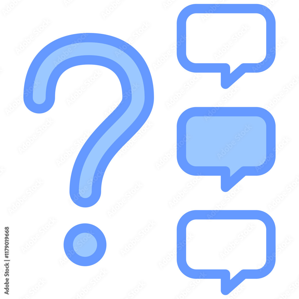 Open Ended Icon Outline Blue Open Ended Icon Outline Blue