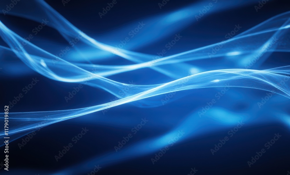 Abstract blue light waves in motion Abstract blue light waves in motion