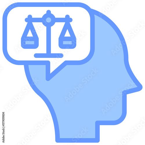 Bias Icon Outline Blue