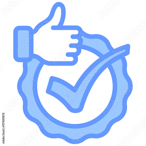 Reliability Icon Outline Blue