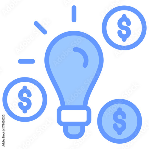 Incentive Icon Outline Blue