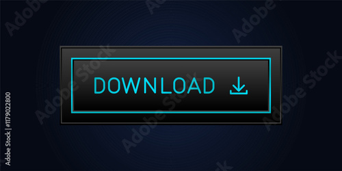Blue and black CTA button with text: Download.