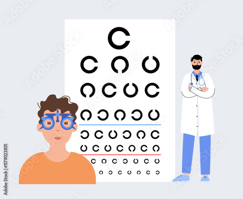 Eye chart examination