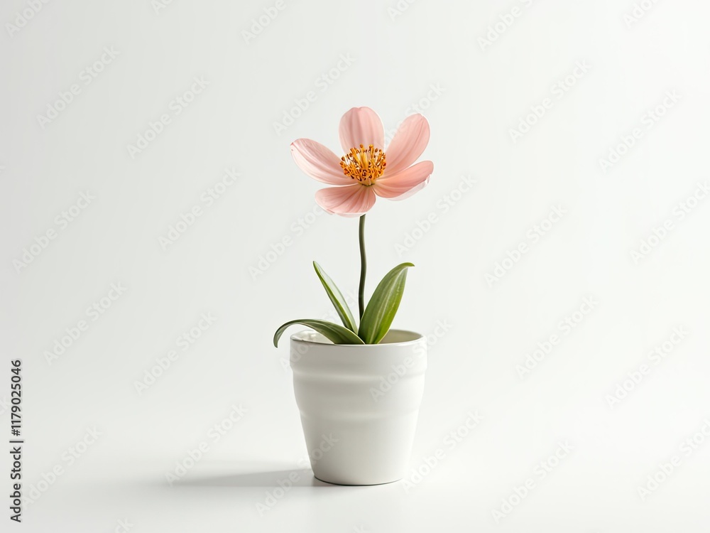 pink flower in a pot generative ai pink flower in a pot generative ai