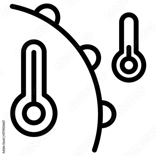 Warm Front Icon Outline