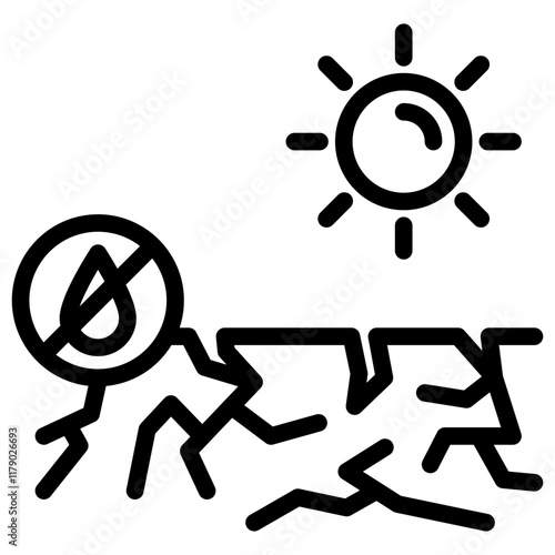 Drought Icon Outline