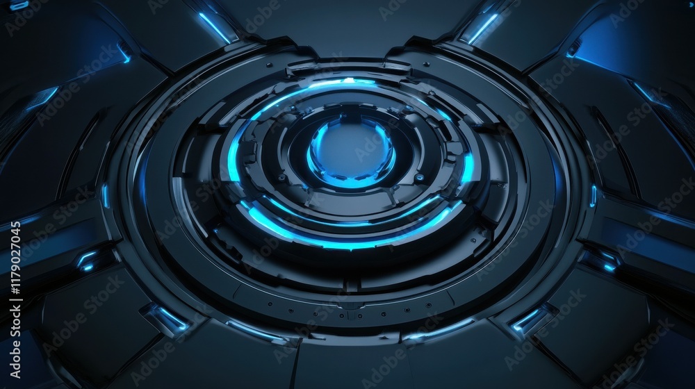 Obraz premium Abstract vector blue technology concept background