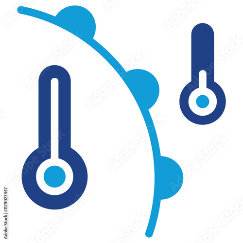 Warm Front Icon Dual Tone Color