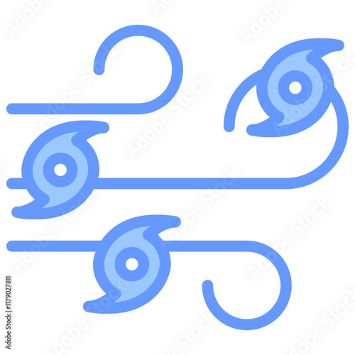 Cyclone Icon Outline Blue
