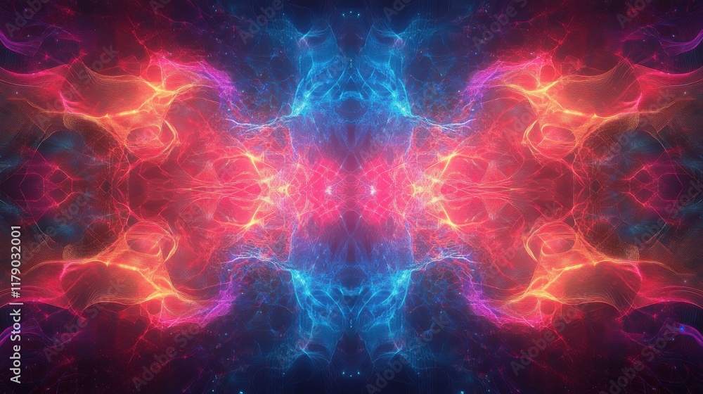 Obraz premium High tech futuristic technology abstract technology particle mesh style background