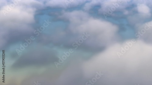 This is a video of white puffy clouds flowing by.