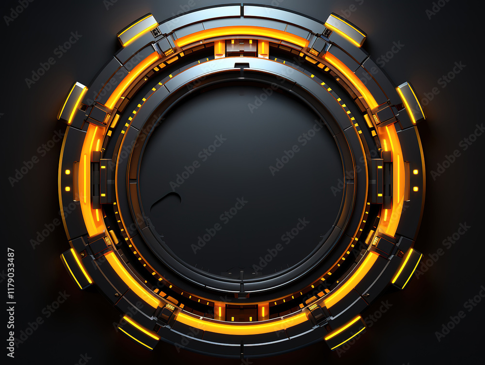 Naklejka premium Superb Abstract technology background circles digital hi-tech technology design background