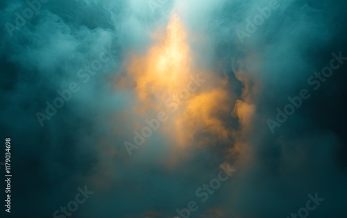 Wallpaper Mural Golden light piercing dark clouds. Torontodigital.ca