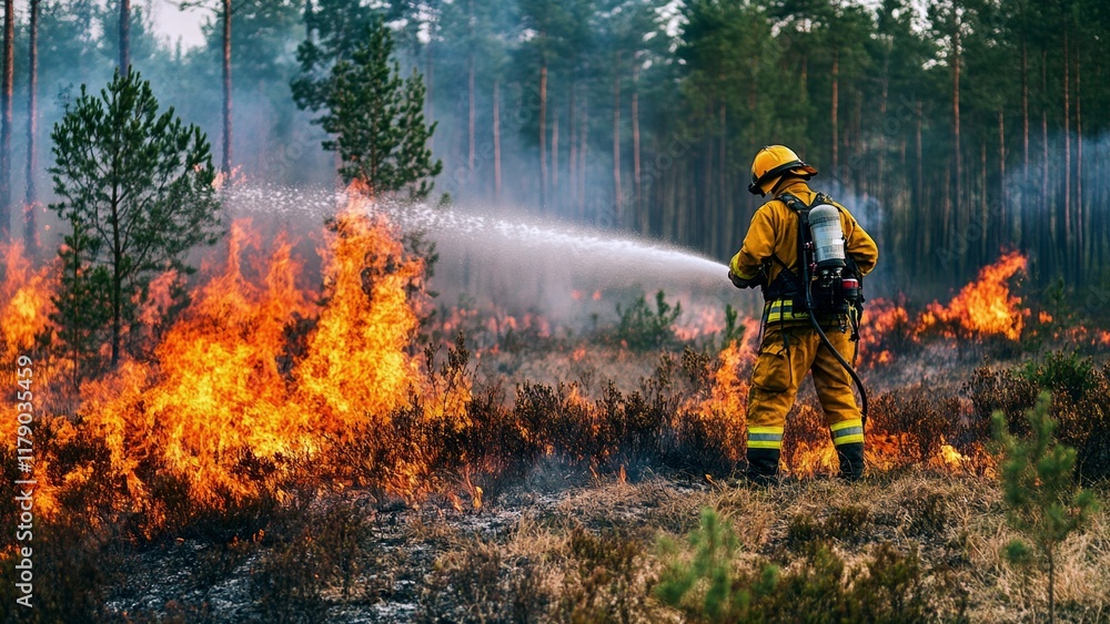 Forest fire. Wildfire. Intense forest fire with trees engulfed in flames and glowing sparks flying in the air. Forest wildfire spreading across hillside with intense flames and smoke. Generated AI. Forest fire. Wildfire. Intense forest fire with trees engulfed in flames and glowing sparks flying in the air. Forest wildfire spreading across hillside with intense flames and smoke. Generated AI.