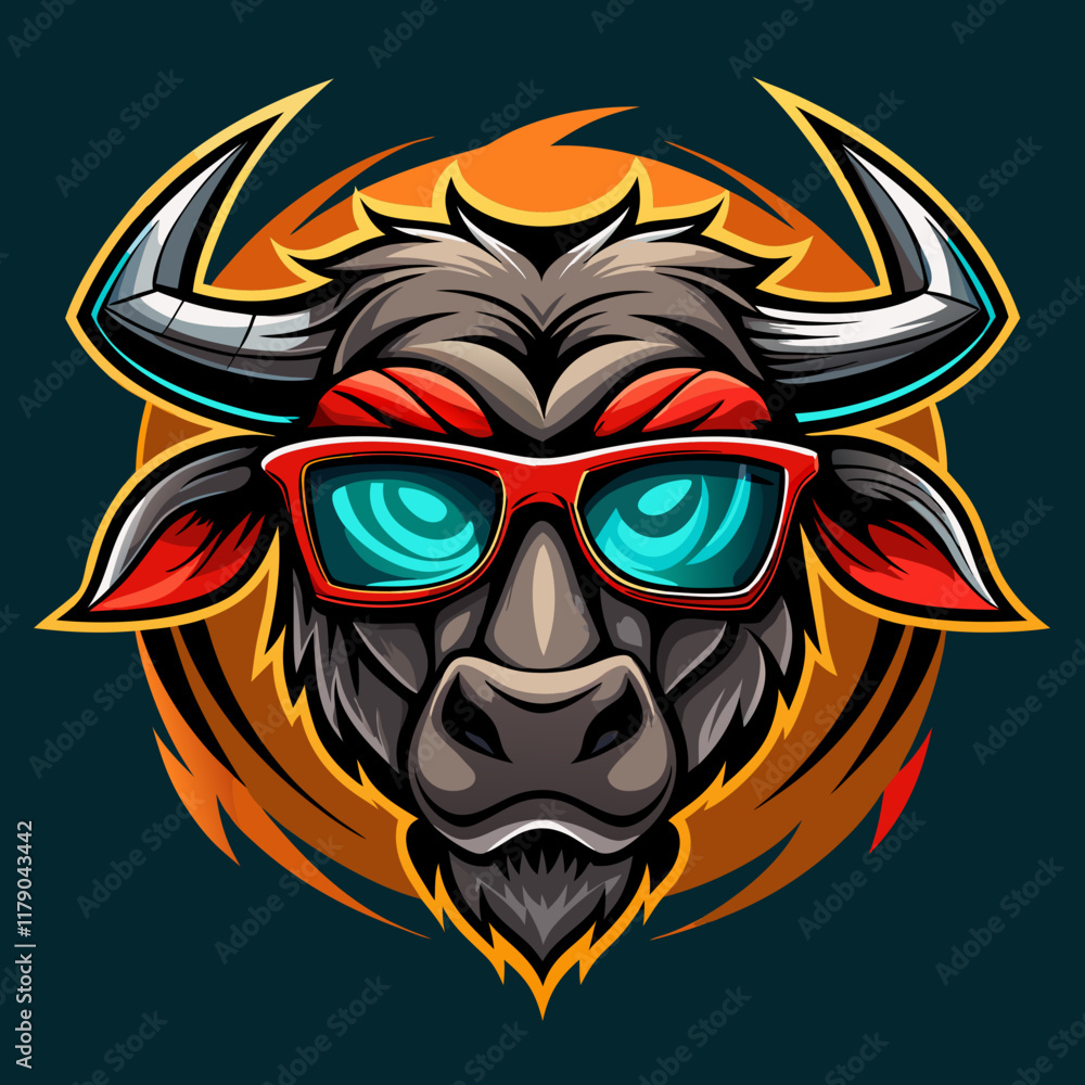 Fototapeta premium e sport bull logo